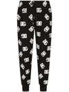 Dolce & Gabbana All-over Logo-print Track Pants In Nero
