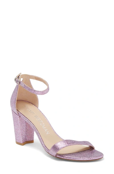 Stuart Weitzman Nearly Nude Heeled Sandal In Rose