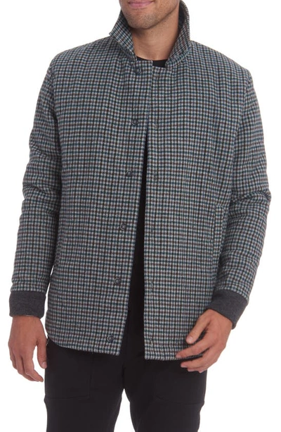 Pino By Pinoporte Quilted Wool Blend Overshirt In Grey
