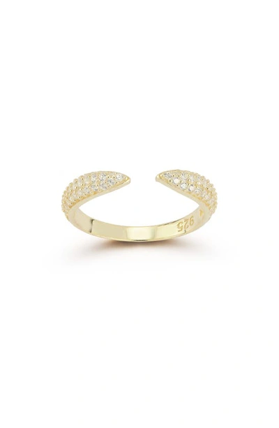 Glaze Jewelry 14k Gold Plated Sterling Silver Cz Claw Ring
