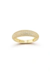 Glaze Jewelry 14k Gold Plated Sterling Silver Cz Ring In Gold