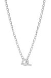 Glaze Jewelry Toggle Cubic Zirconia Necklace In Silver