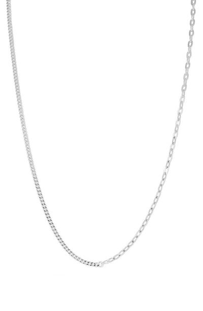 Glaze Jewelry Mixed Chain Necklace In Silver