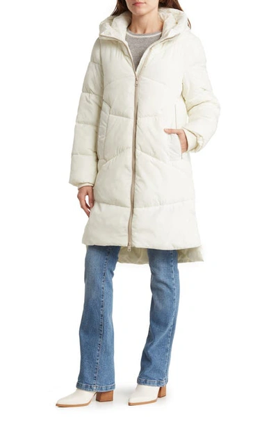Andrew Marc Baisley Hooded Puffer Jacket In Birch
