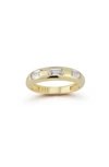 Glaze Jewelry 14k Gold Plated Sterling Silver Cz Dome Ring In Gold