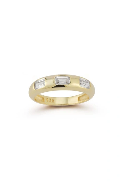 Glaze Jewelry 14k Gold Plated Sterling Silver Cz Dome Ring