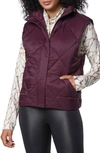 Marc New York Large Diamond Quilted Vest In Burgundy