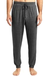 Rainforest Brushed Jersey Lounge Joggers In Dark Charcoal Heather