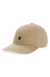 Carhartt Work In Progress Icon Adjustable Baseball Cap In Leather / Black