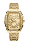Jbw Men's Echelon Platinum Series Diamond (3 Ct. T.w.) 18k Gold-plated Stainless Steel Watch, 41mm In Gold