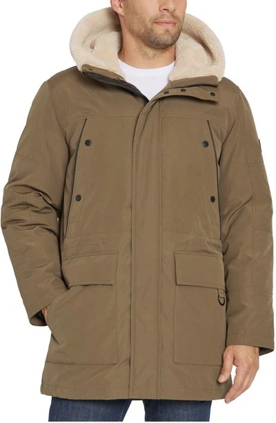 Sam Edelman Faux Fur Lined Wind Water Resistant Parka In