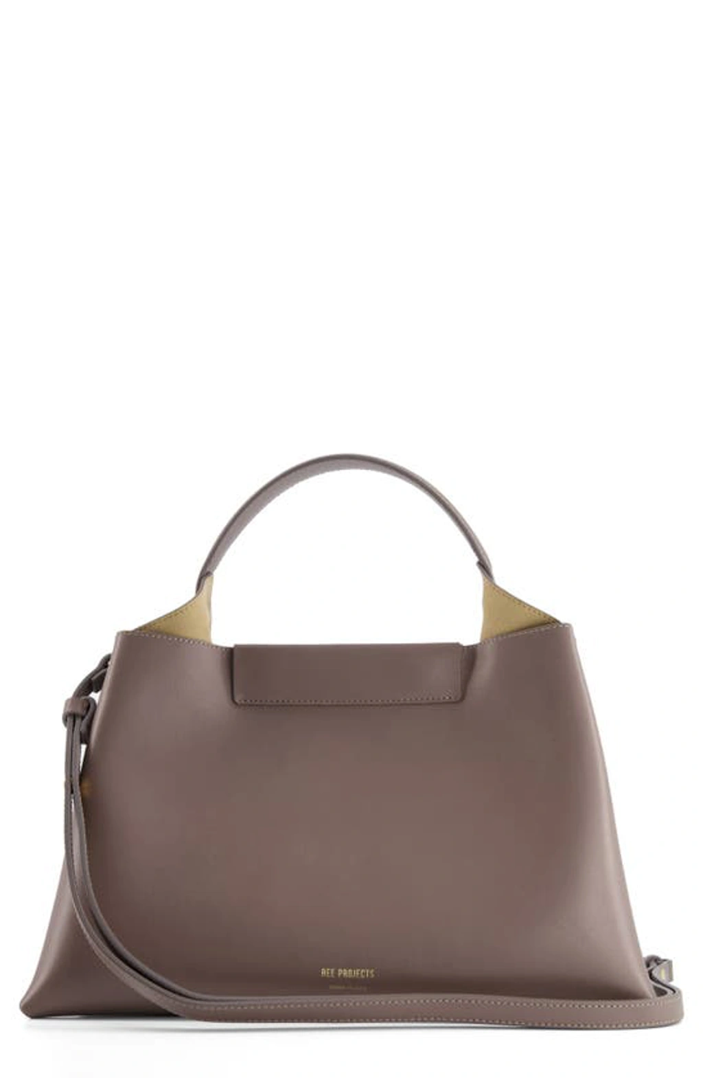 Ree Projects Medium Elieze Leather Shoulder Bag In Ash Brown | ModeSens