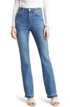 Rails The Sunset High Rise Slim Flare Jeans In Mazarine In Mazarine Let Down Hem