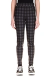 Sanctuary Runway Plaid Leggings In Onyx Check