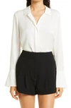 Kobi Halperin Rebekah Long-sleeve Silk Blouse In Ivory