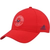 Adidas Originals Adidas Red Washington Capitals Team Circle Slouch Adjustable Hat In Red