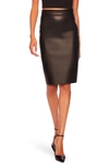 Susana Monaco Faux Leather Pencil Skirt In Black