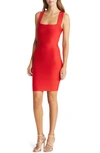 Bebe Bandage Body-con Dress In Red