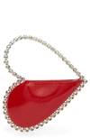 L'alingi Love Crystal Top Handle Bag In Red Patent