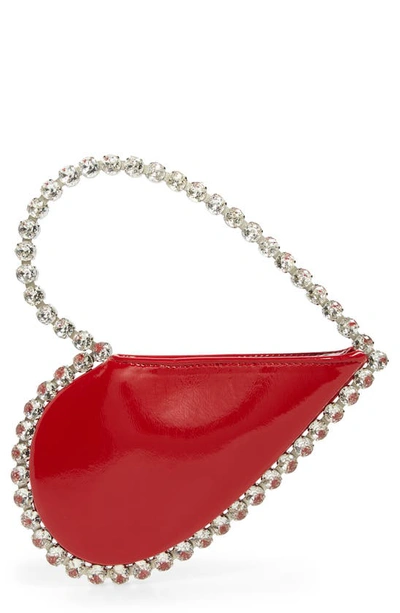 L'alingi Love Crystal Top Handle Bag In Red Patent