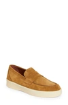 Loro Piana Ultimate Walk Suede Loafers In Tan