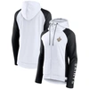 Fanatics Branded White/black New Orleans Saints End Around Lightweight Raglan Full-zip Hoodie Jacket In White
