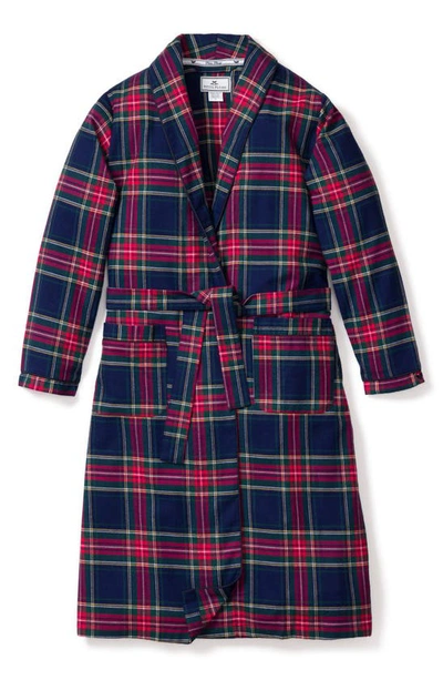 Petite Plume Kids' Little Boy's & Boy's Windsor Tartan Robe In Navy