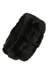Apparis Eleni Lightweight Faux Fur Headband In Noir