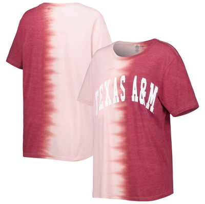 Gameday Couture Maroon Texas A&m Aggies Find Your Groove Split-dye T-shirt