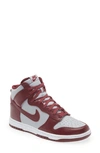 Nike Burgundy & Gray Dunk High Retro High Sneakers In Red