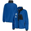Wear By Erin Andrews Royal Indianapolis Colts Polar Fleece Raglan Full-snap Jacket In Royal