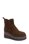 Naked Feet Guild Wedge Chelsea Boot In Cacao