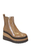 Naked Feet Guild Wedge Chelsea Boot In Beige