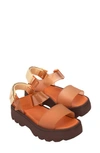 Melissa Kick Off Platform Sandal In Orange/ Clear Orange