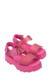 Melissa Kick Off Platform Sandal In Pink/ Clear Pink