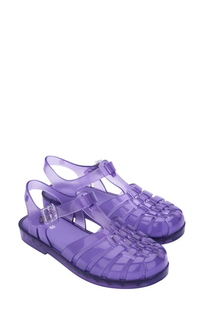 Melissa Possession Jelly Fisherman Sandal In Clear/ Lilac/ Blue