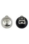 Givenchy 4g Mismatched Stud Earrings In Nero