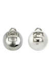 Givenchy 4g Mismatched Stud Earrings In White Silvery