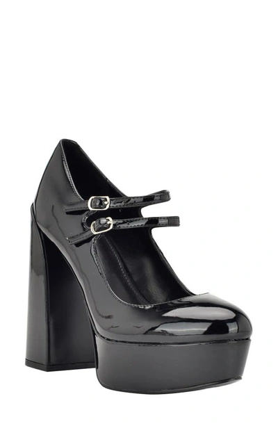 Guess Women's Callyna Platform Round Toe Mary Janes Pumps Women's Shoes In Black