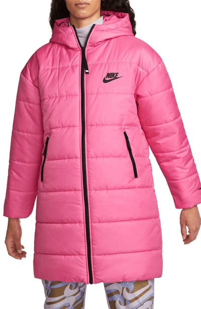 Nike Women's  Sportswear Therma-fit Repel Synthetic-fill Hooded Parka In Pink