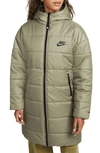 Nike Therma-fit Repel Quilted Parka In Matte Olive/ Black/ Black