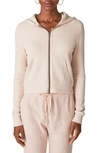 Lucky Brand Cloud Jersey Waffle Knit Zip-up Hoodie In Pink