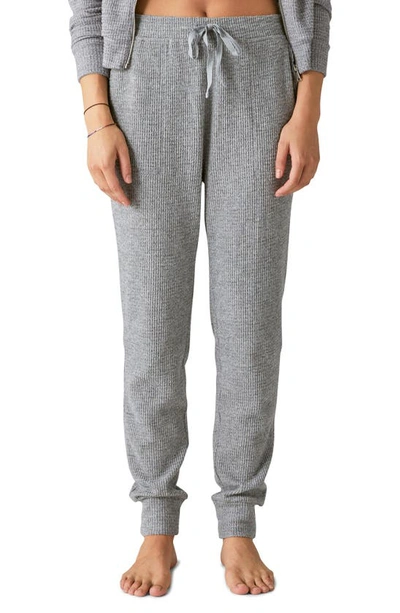 Lucky Brand Cloud Jersey Waffle Knit Jogger Pants In Gray