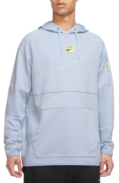 Nike Men's Dri-fit Fleece Pullover Fitness Hoodie In Blue