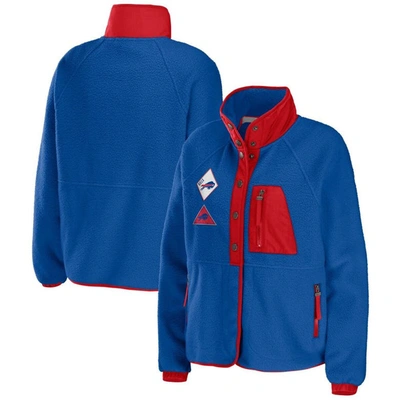 Wear By Erin Andrews Royal Buffalo Bills Polar Fleece Raglan Full-snap Jacket