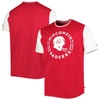 UNDER ARMOUR UNDER ARMOUR RED/WHITE WISCONSIN BADGERS ICONIC BLOCK T-SHIRT