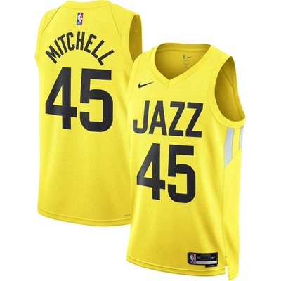 Nike Utah Jazz Icon Edition 2022/23  Men's Dri-fit Nba Swingman Jersey In Yellow