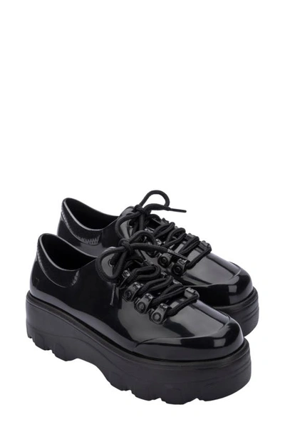 Melissa Kickoff Platform Jelly Sneaker In Black/ Black