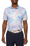 ROBERT GRAHAM GRAVITY PRINT SHORT SLEEVE PERFORMANCE POLO