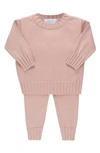 Feltman Brothers Babies'  Remi Ribbed Sweater & Pants Set In Pink